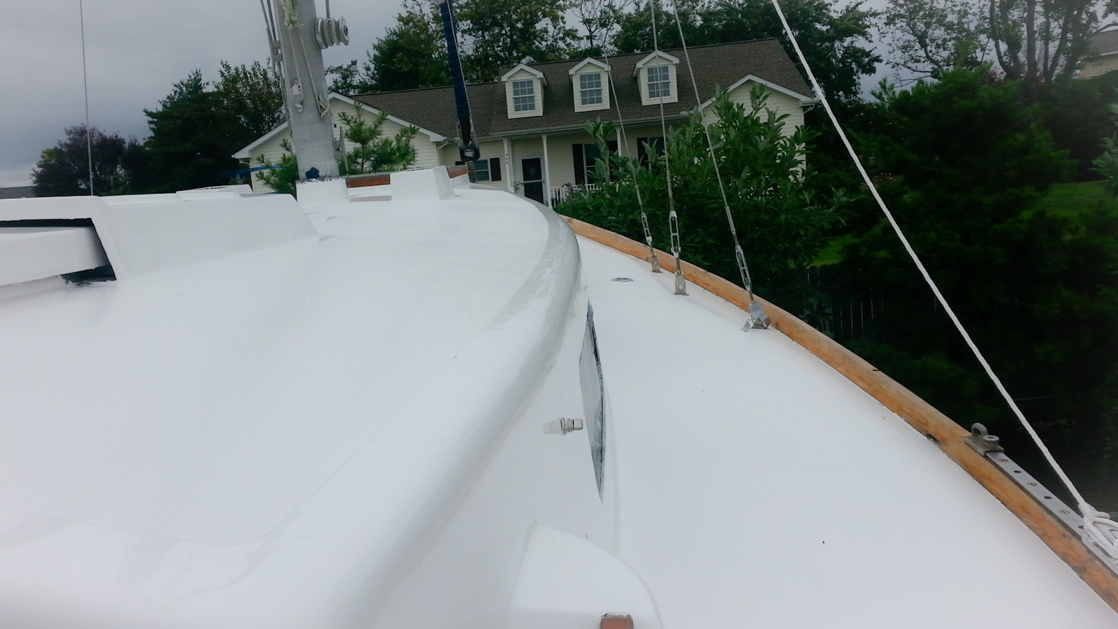 Awlgrip Painter Painting Boat in Maryland